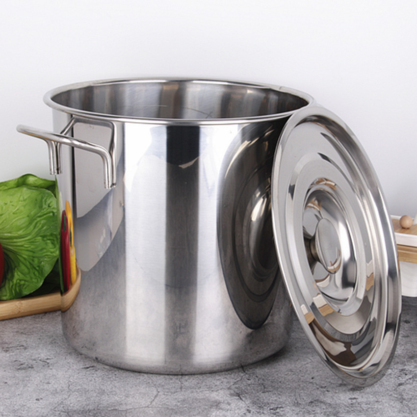厂家直销304不锈钢桶家用多功能熬汤煮粥桶大容量带盖汤锅汤桶