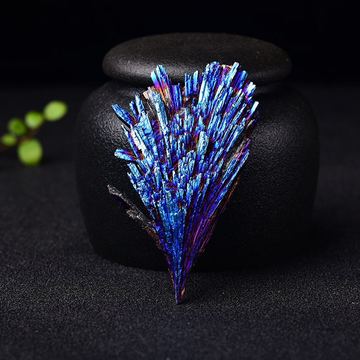 天然水晶原石蓝碧玺摆件针形碧玺矿石标本石教学标本收藏奇石