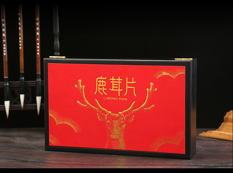 鹿茸片礼盒梅花鹿茸礼品盒东北鹿茸包装盒15克30克木制包装盒