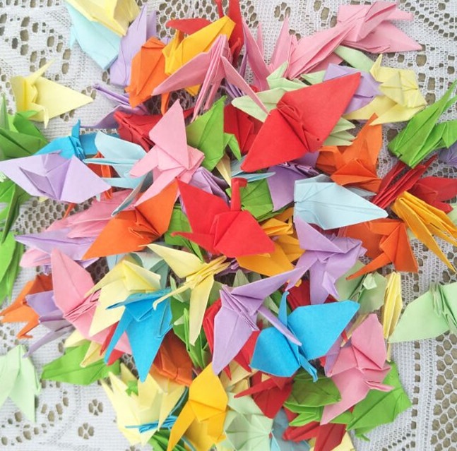 现货手工折纸成品5201314千纸鹤成品心形心花怒放情人节礼物