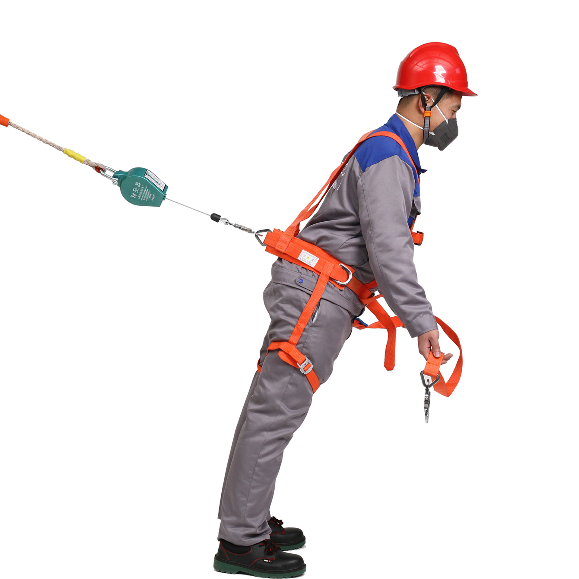 龙海电力国标3米便携式防坠自锁器 建筑施工速差式高空防坠自锁器