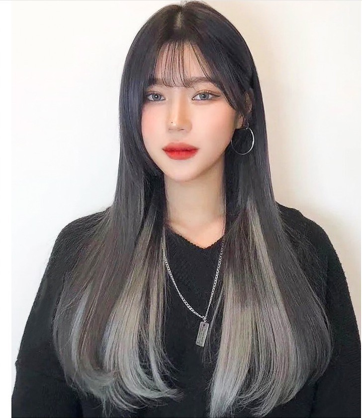 彩色假发片 挂耳染假发贴片 挑染渐变直发片女 挂耳染假发 接发片