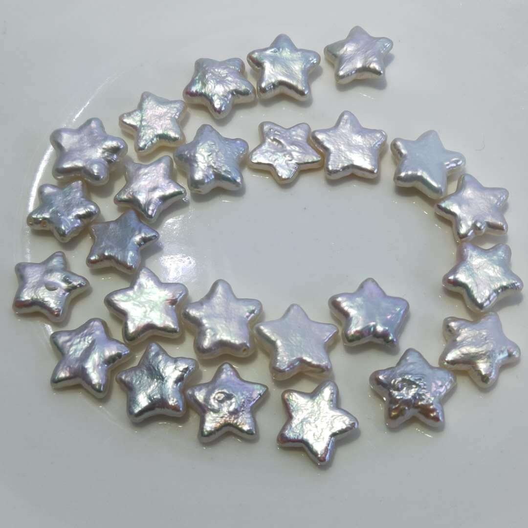 12-13mm淡水珍珠巴洛克裸珠 五角星形状 diy手工半成品材料配件