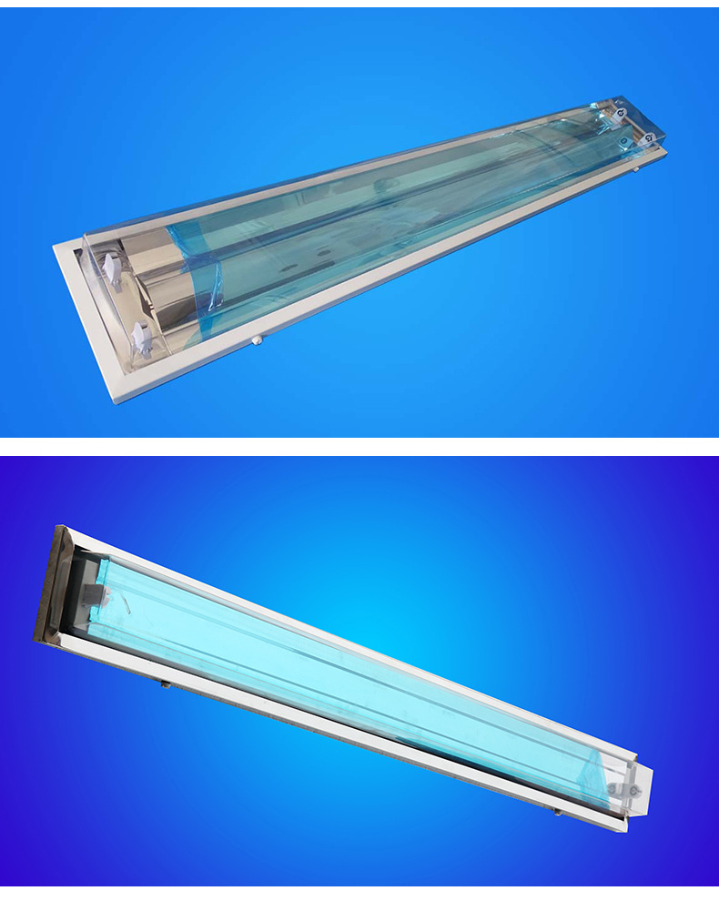 直边净化灯 不锈钢净化灯 电子厂净化灯 净化车间双管直边灯具