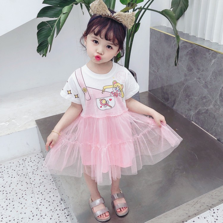 ins童装夏装女童宝宝洋气美少女网纱连衣裙儿童公主裙纱裙小女孩