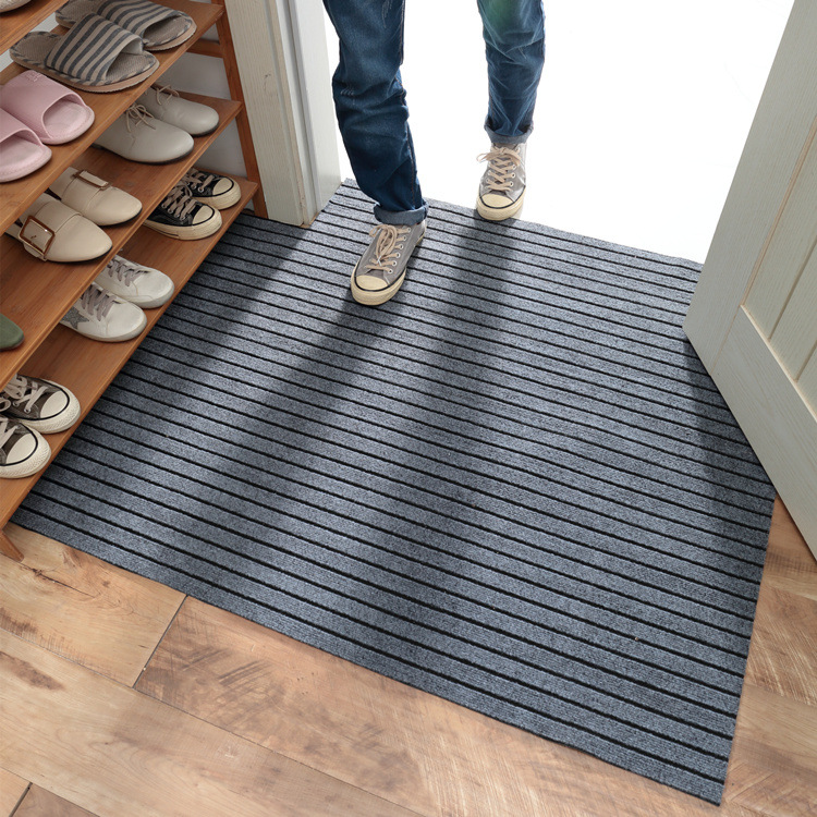 Seven Stripes Kitchen Floor Mat Doorway Entrance Household PVC Non-Slip and Oilproof Waterproof Carpet Household Absorbent Floor Mat