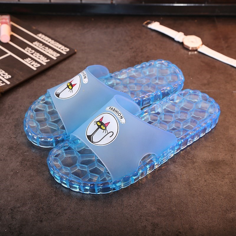 洗澡防滑水晶透明室内空调凉拖鞋夏季塑料拖鞋男士居家用防臭浴室