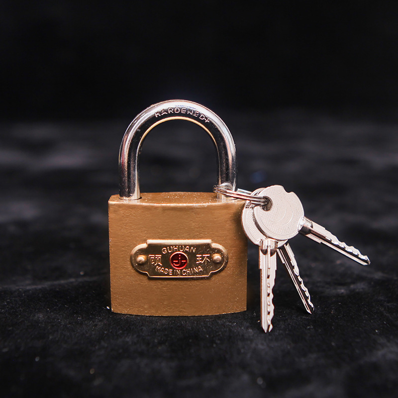 货源直供铁芯仿铜十字钥匙挂锁多规格办公室铁门短梁挂锁仓库门锁