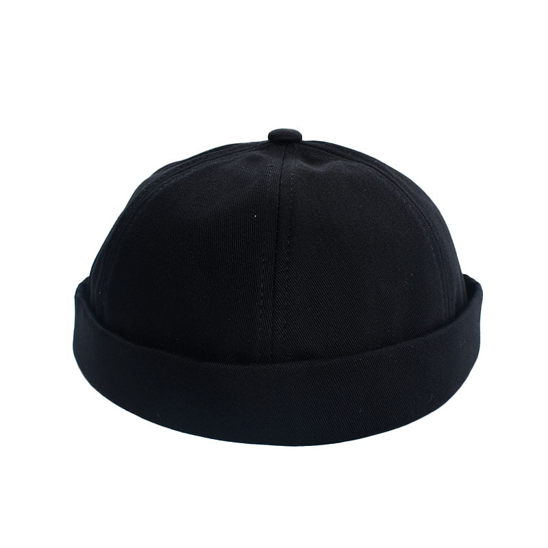 Four Seasons Basic Style Hooligans Skullcap Break Spring and Summer Japanese Solid Color No Eaves Yupi Landlord Hat Leisure Hipster