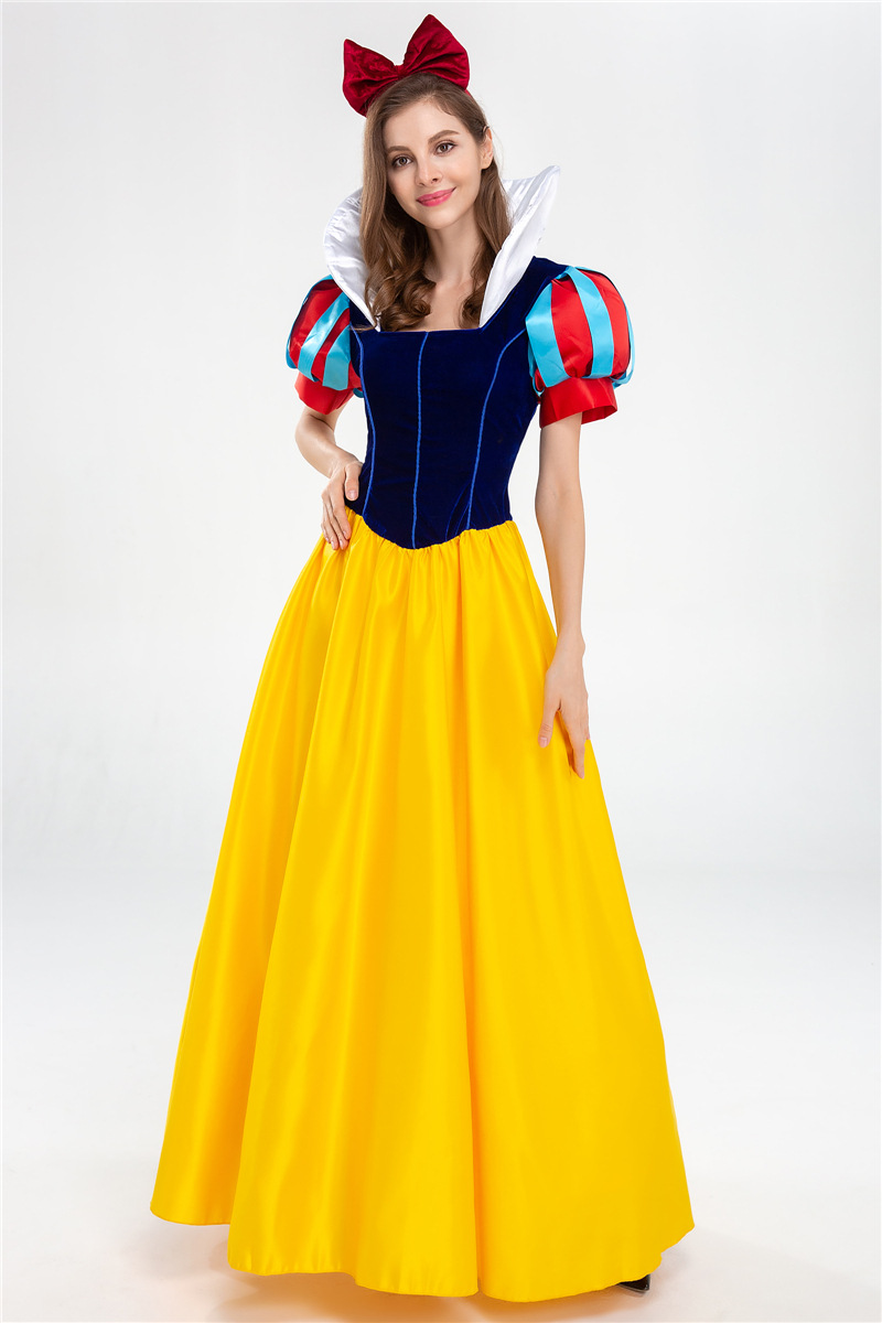 2020新款万圣节cosplay童话故事白雪公主长裙 成人女舞台装批发