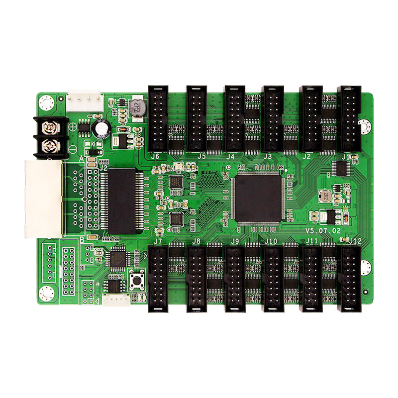 中航zh-t12全彩接收卡12个75接口中航全彩控制系统led千兆控制卡