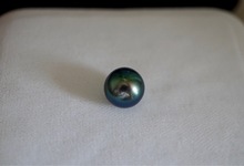 优化孔雀绿淡水珍珠正圆10-11毫米淡水珍珠裸珠批发