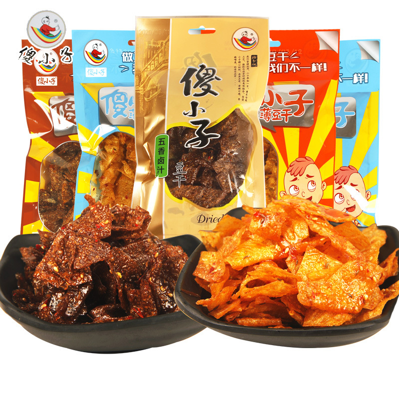 傻小子麻辣香干60g香辣卤香味豆干湖南特产辣条零食小吃休闲食品