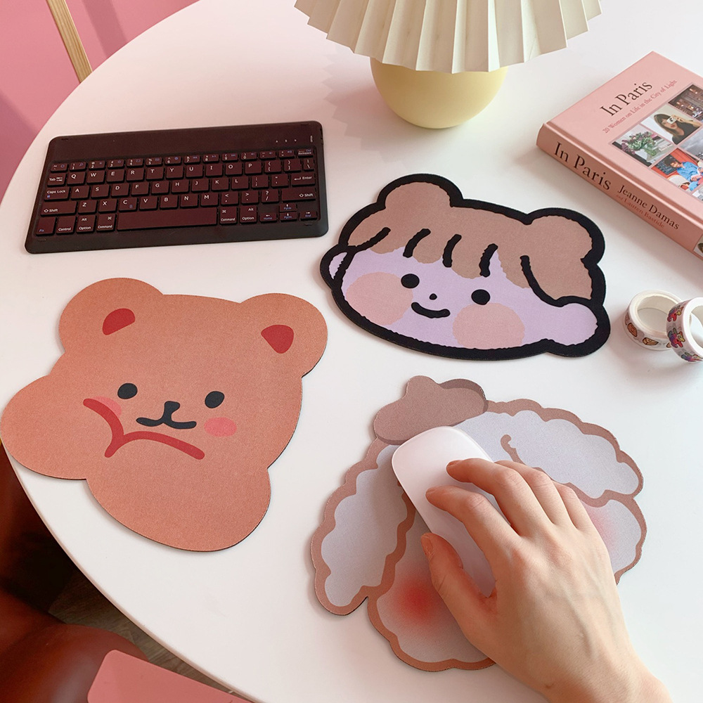 Korean Style Ins Girl Heart Cartoon Mouse Pad Small Cute Computer Student Office Supplies Student Creativity Table Mat