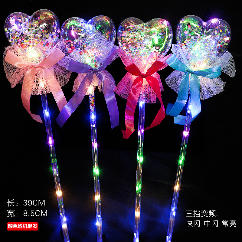 Factory Direct Sales Flash Glow Stick Star Sky Ball Children's Luminous Toys Stall Supply Magic Wand Push Goods