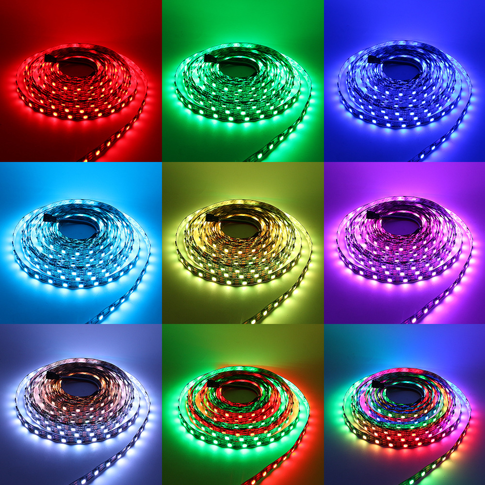 ws2812b幻彩led灯带5v全彩灯条5050灯珠内置ic炫彩单点单控软灯条