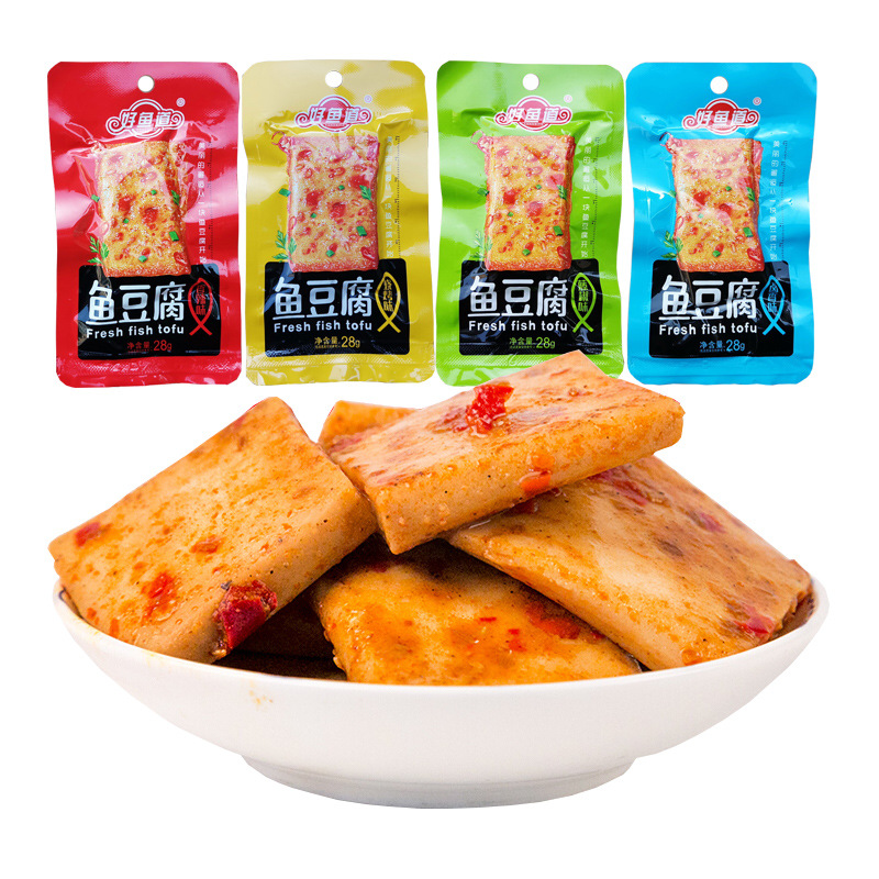 好鱼道鱼豆腐25g/包休闲鱼肉豆制品零食小包装卤香烧烤藤椒香辣味