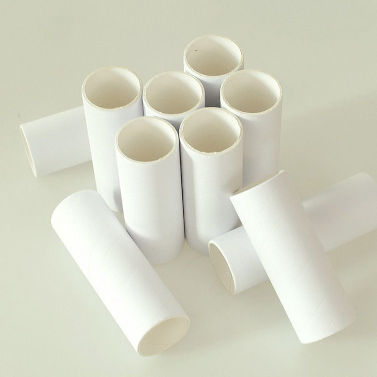 无荧光双面白卡纸管 棉柔巾洁面洗脸巾纸管 纯白色纸管卷纸纸管芯
