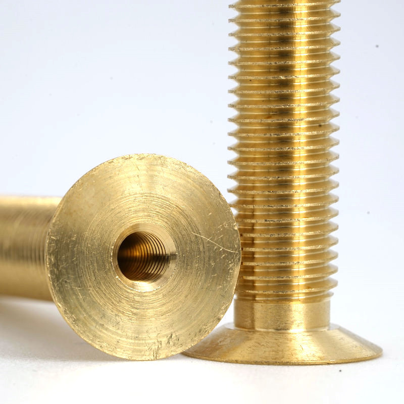 铜合金沉头空心螺栓 灯具带孔内外螺纹穿线螺丝 口罩机过线螺丝