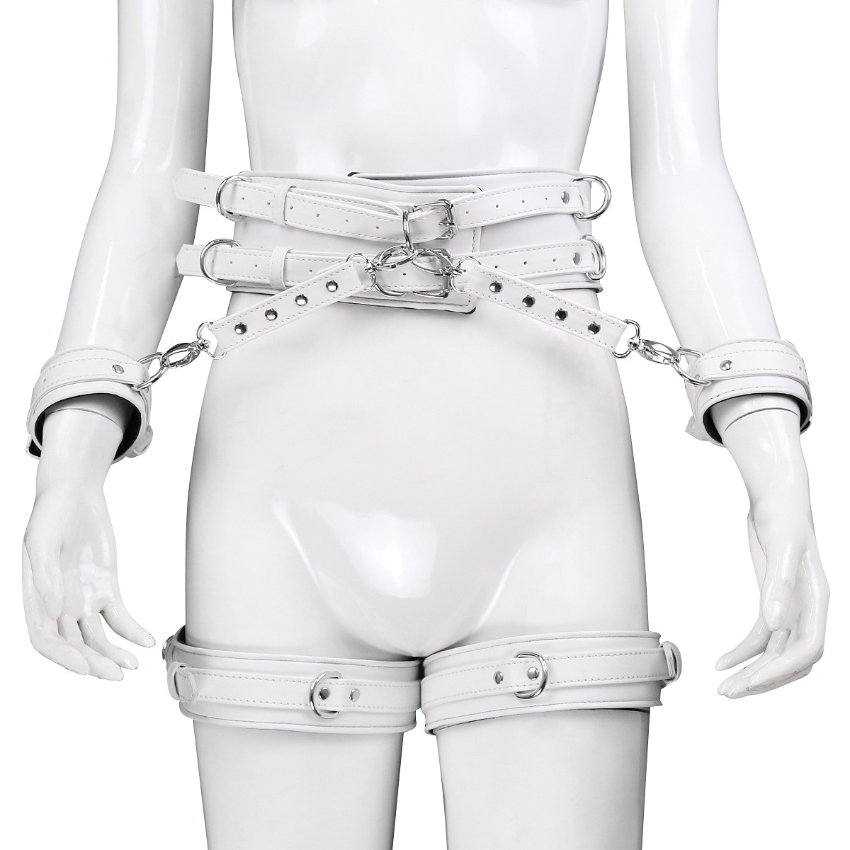 工厂店批发情趣用品皮革束缚束腰紧身衣手铐连铐玩具演出服饰道具