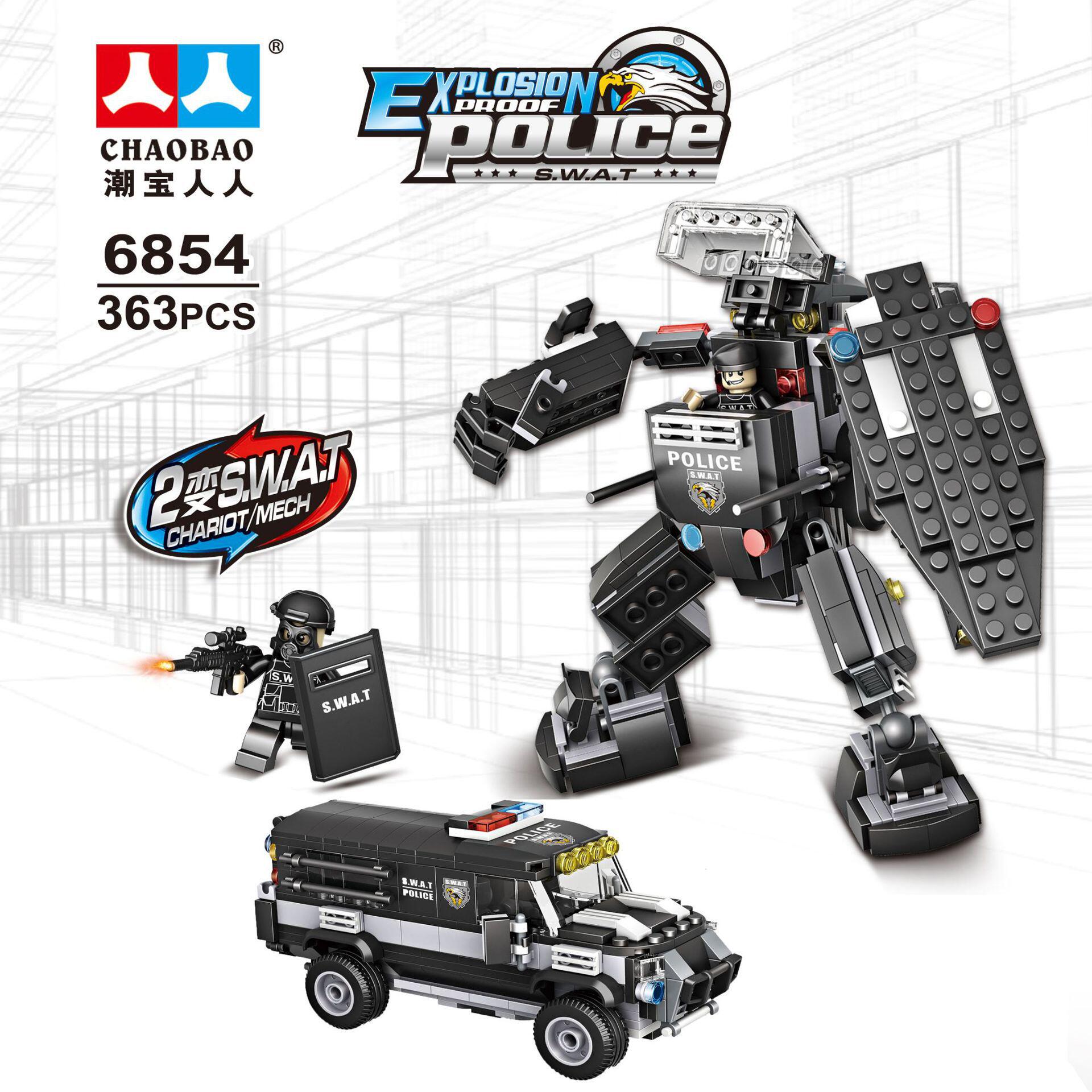 特警系列小颗粒积木兼容乐高6 男孩益智套装儿童玩具拼装积木组合