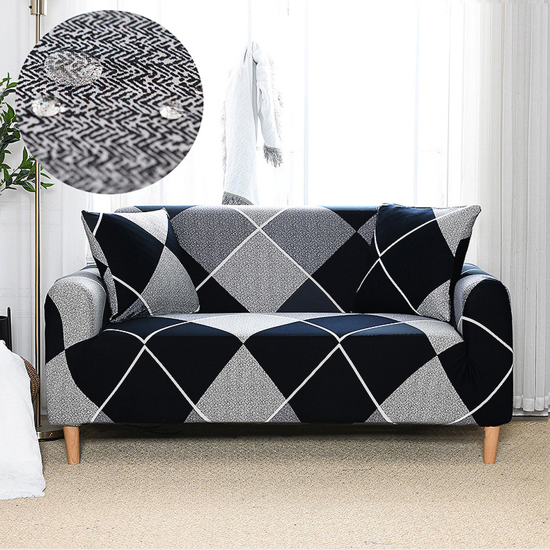 新款上架弹力全包防水牛奶丝沙发套单双三人沙发组合通用沙发罩