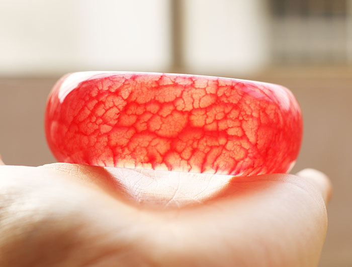 辽宁岫岩岫玉手镯鸡血玉镯子时尚玉石玉器玉镯鸡血红会销礼品批发