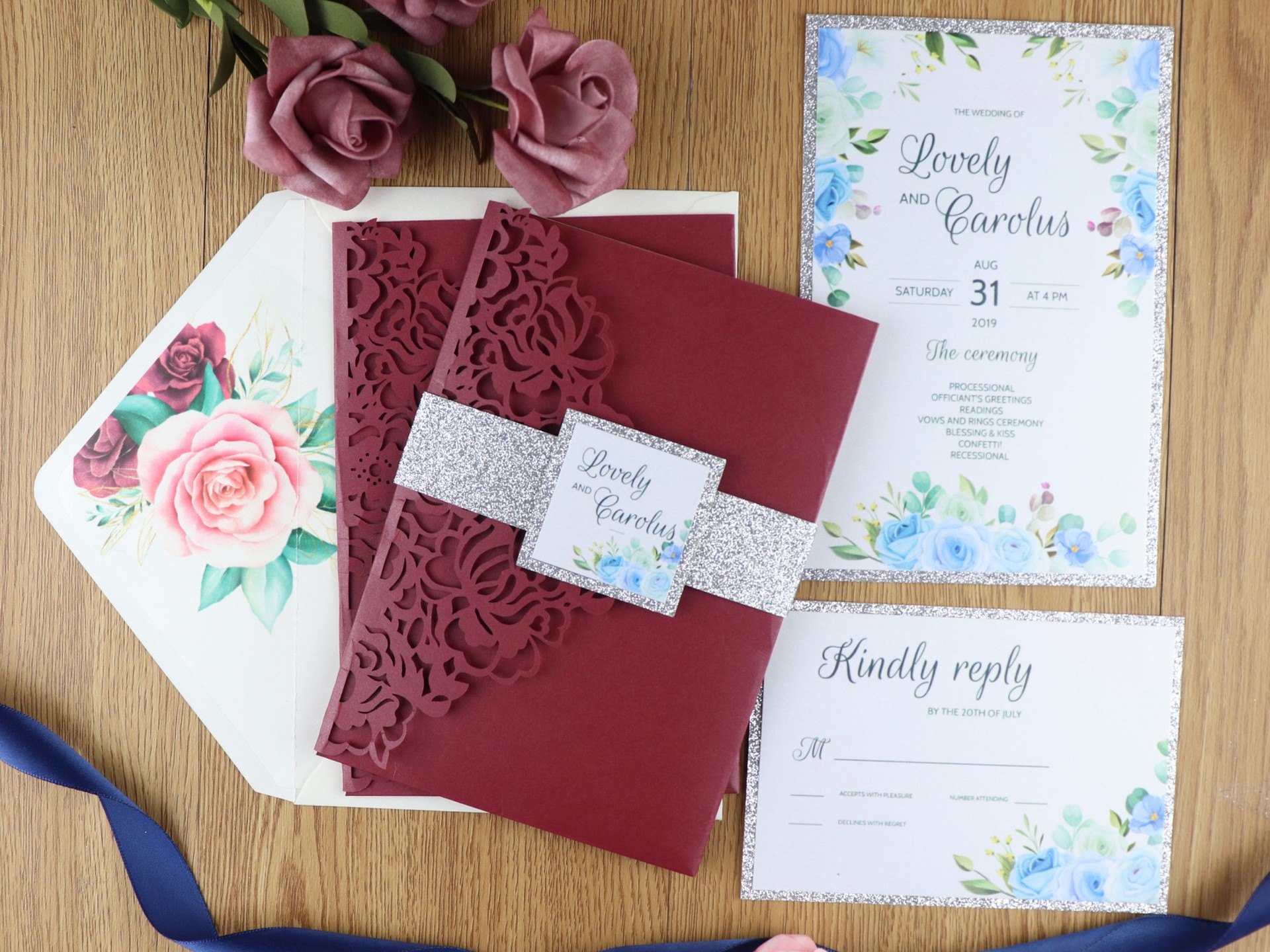 请帖结婚2020森系请柬喜帖婚礼邀请函网红打印照片创意定制镂空