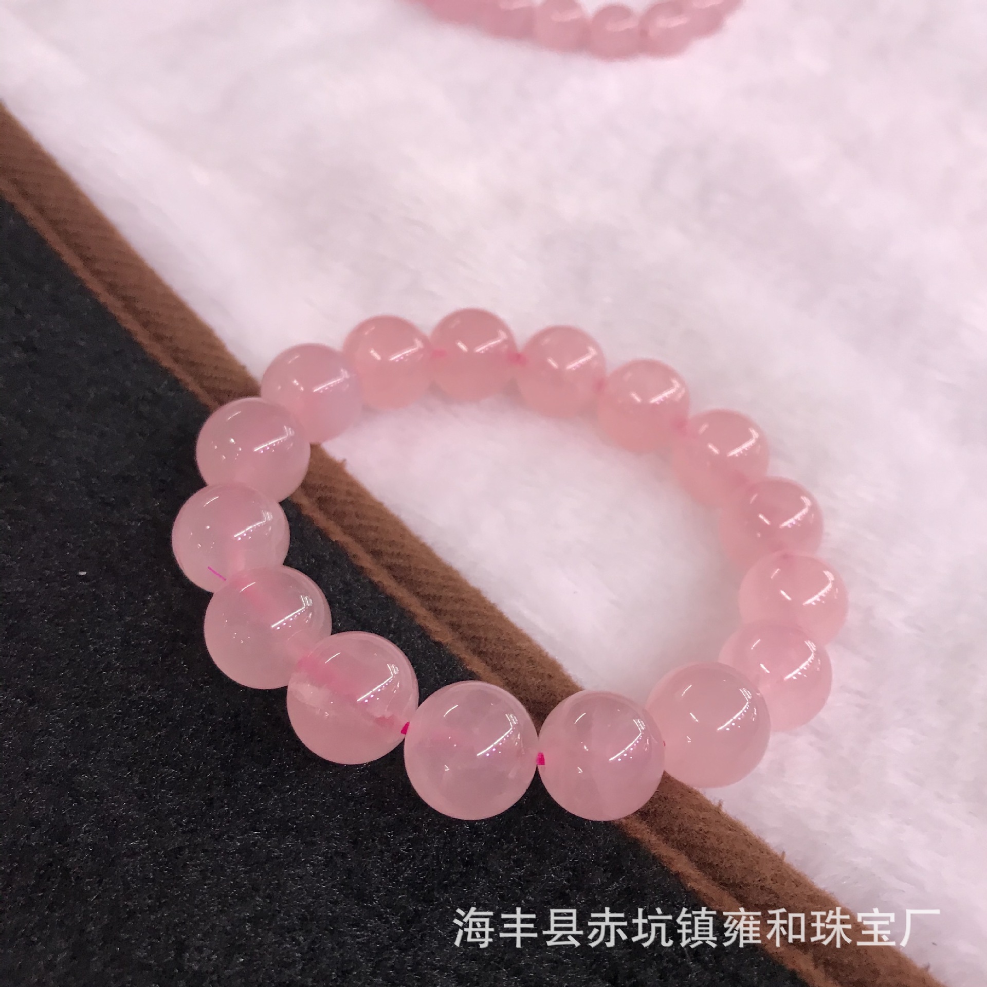 巴西粉晶手链芙蓉石手串厂家直销批发粉水晶手串礼物