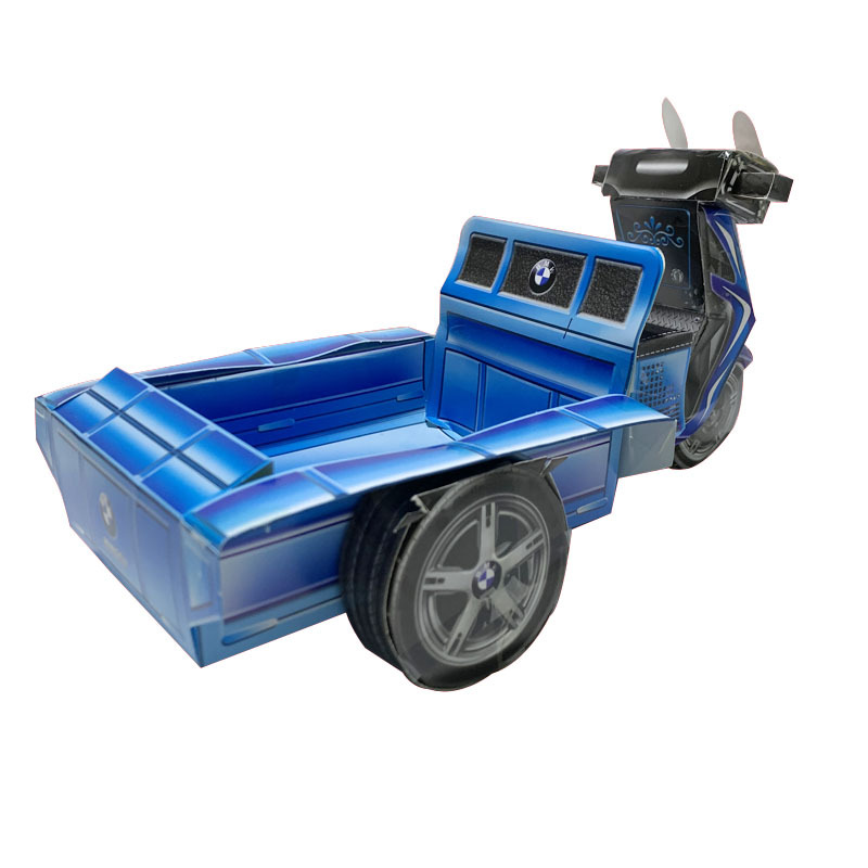 立体纸扎冥府三轮车成品阴间代步工具烧纸祭祀纸钱冥币汽车三轮