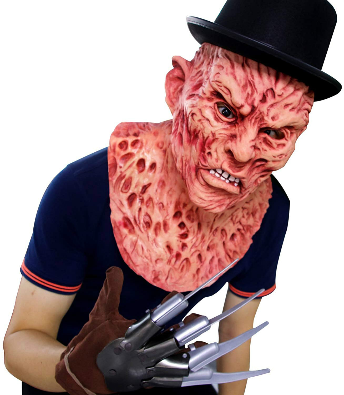 万圣节恐怖面具 成人乳胶面罩 杰森弗莱迪头套爆款弗雷迪·克鲁格