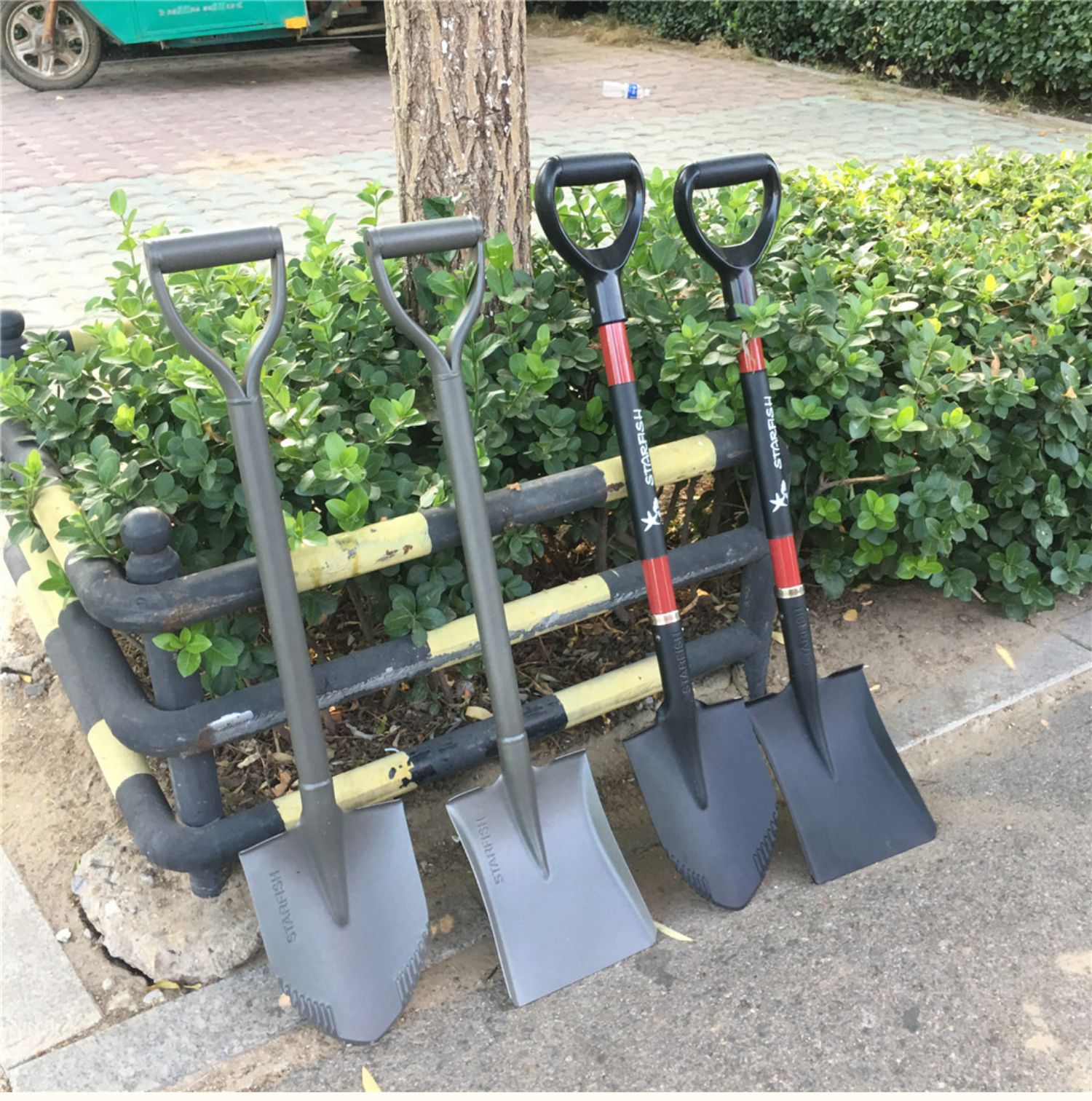 挖树平口铁锹农用方铲头加厚户外大号方头挖土专用小号多功能