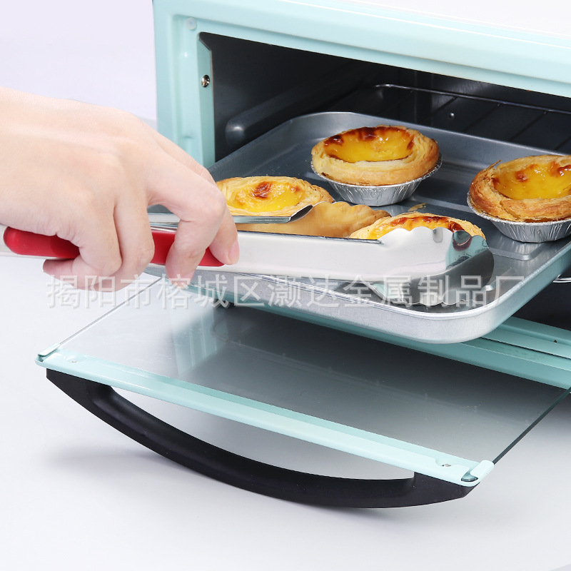 Food Clip Stainless Steel Barbecue Clamp Buffet Food Clip Kitchen Anti-Scald Bread Clip Hotel Barbecue Steak Tong