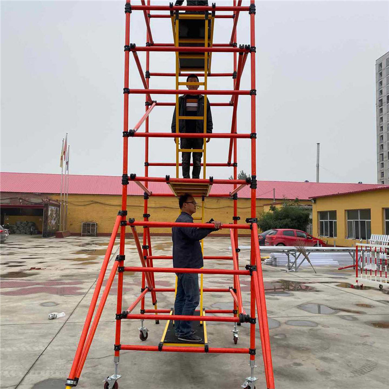 轻型升降平台玻璃钢检修平台6米8米10米移动式绝缘升降平台梯