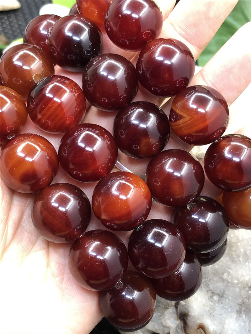 红玛瑙 酒红玛瑙20mm 手串 手链