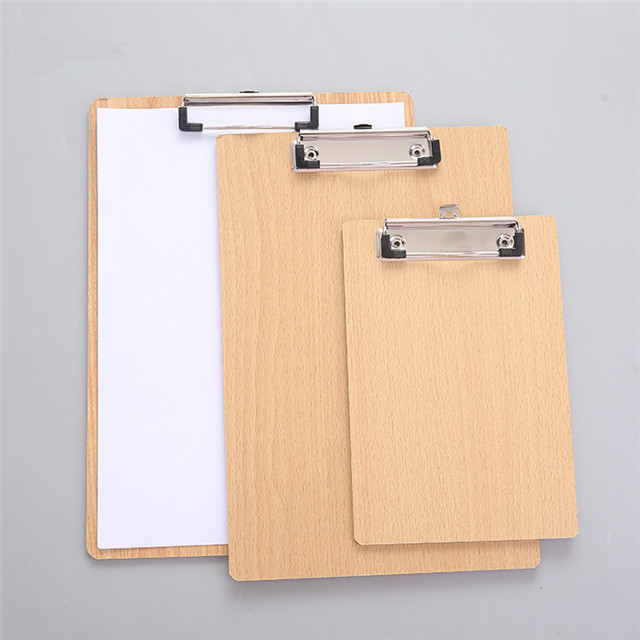 a4票据菜单夹板 a4木板夹办公文件夹可定制批发 记事板夹硬文件夹
