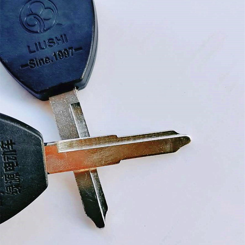 原版黑胶方大柄绿源电动车单槽开齿割牙铜质宽7mm钥匙胚子