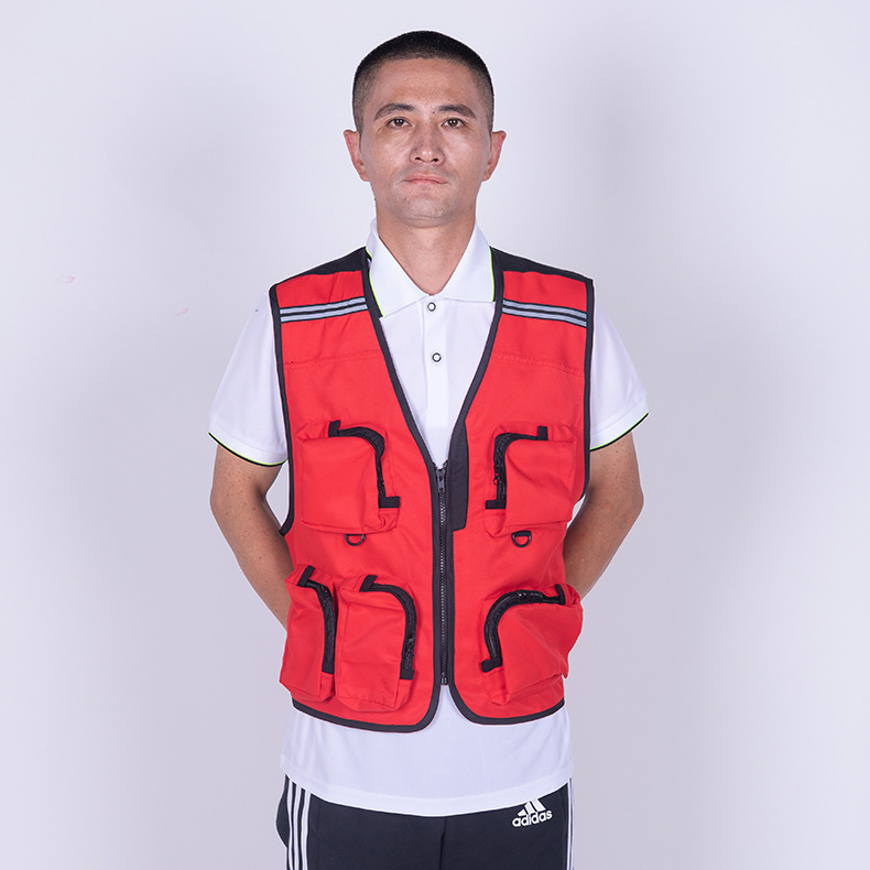 马甲志愿者马甲印字薄户外网眼多口袋摄影记者钓鱼工作服背心定制