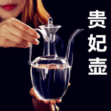 仿宋手执壶瓜棱壶玻璃透明贵妃壶可加热小茶壶泡茶壶煮茶壶温酒壶