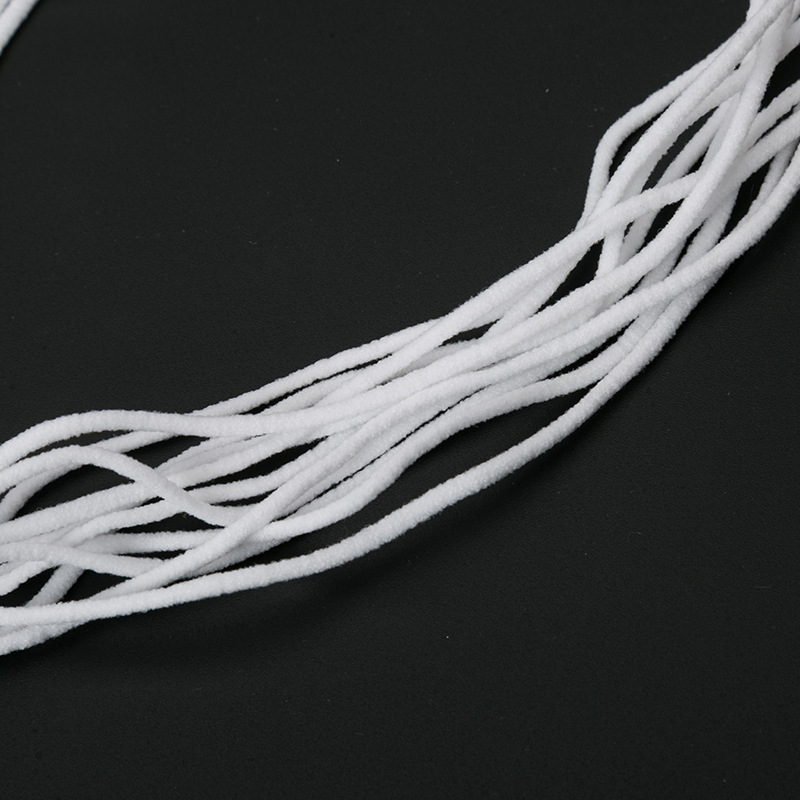 产家直供口罩松紧绳 3mm口罩松紧带 n95白色弹力耳带耳绳-阿里巴巴