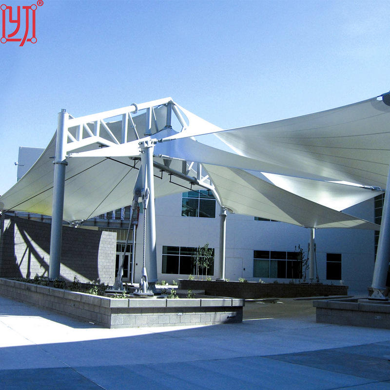 景观张拉膜棚 遮阳膜结构雨棚建筑膜结构自行车车棚 公园景观顶棚