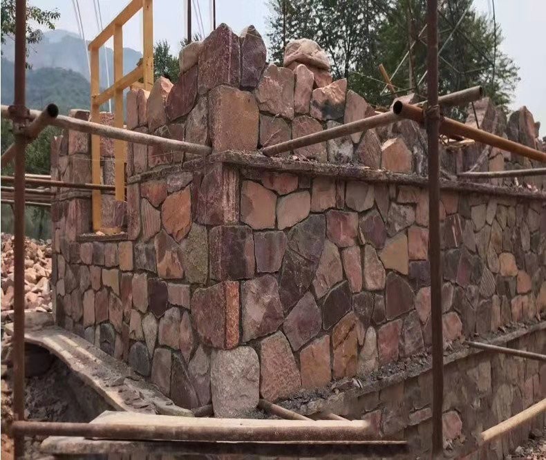 房山虎皮石砌块天然石砌墙石