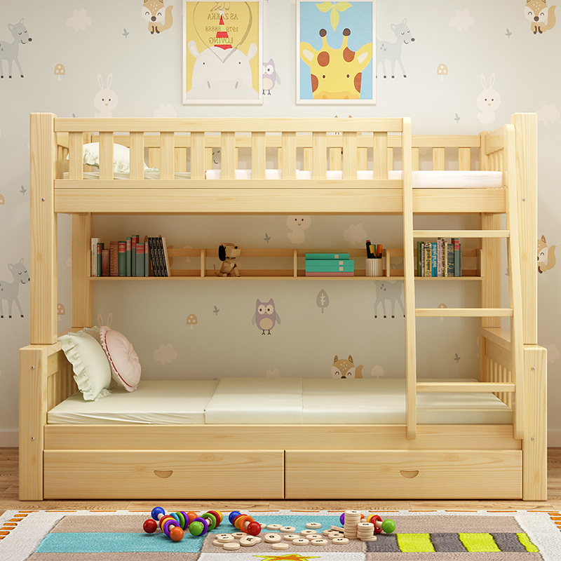 上下床双层床上下铺木床两层全实木宿舍高低床子母床可拆分儿童床