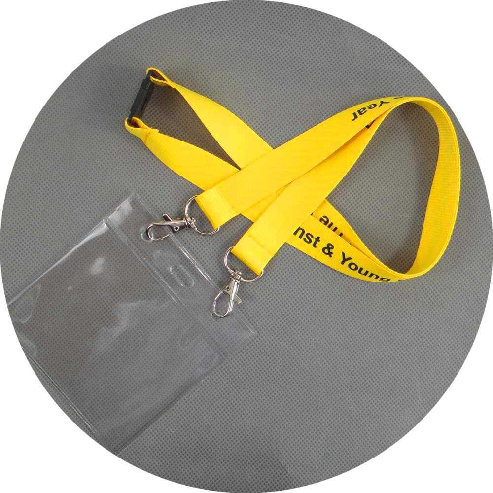 双头钩展会工作证挂绳厂定制pvc胸牌卡挂带 安全扣员工厂牌套吊绳