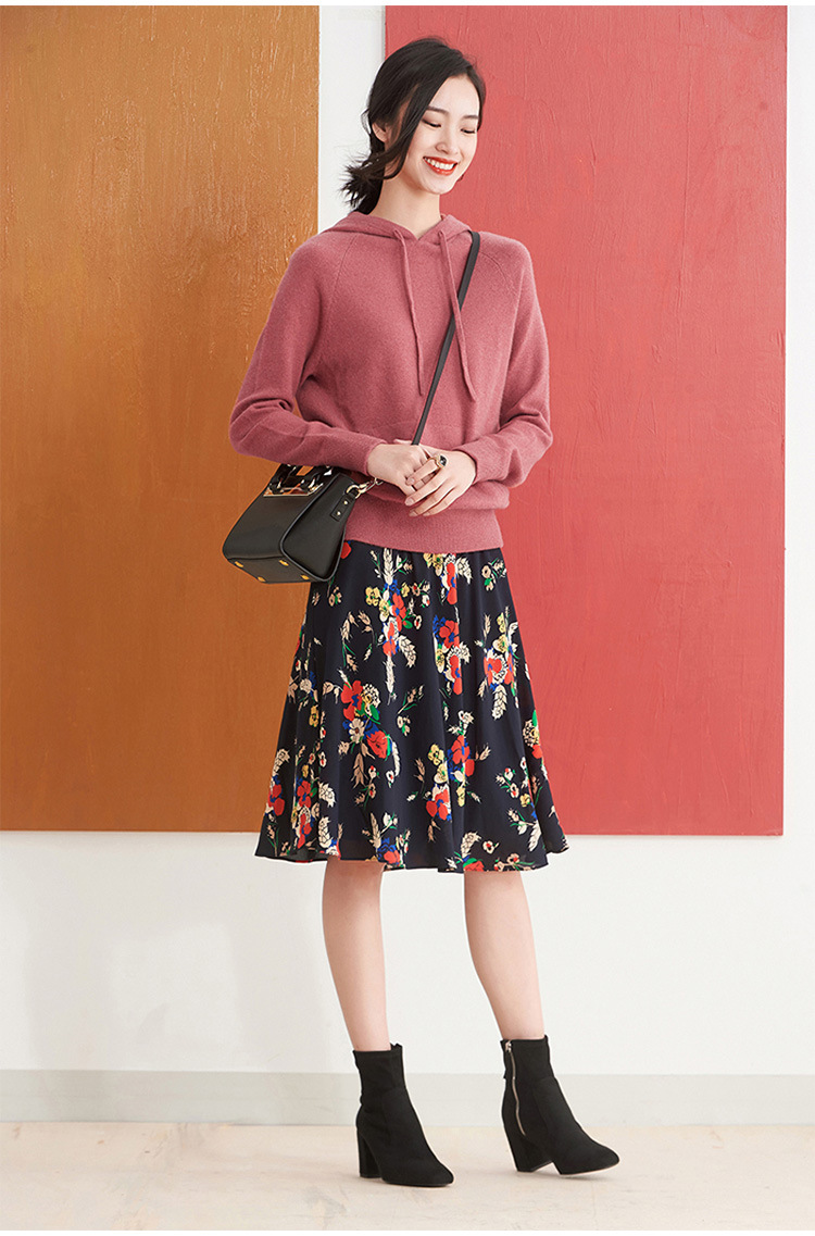 连帽卫衣女20秋冬新款套头毛衣韩版宽松外穿帽衫针织衫内搭打底衫