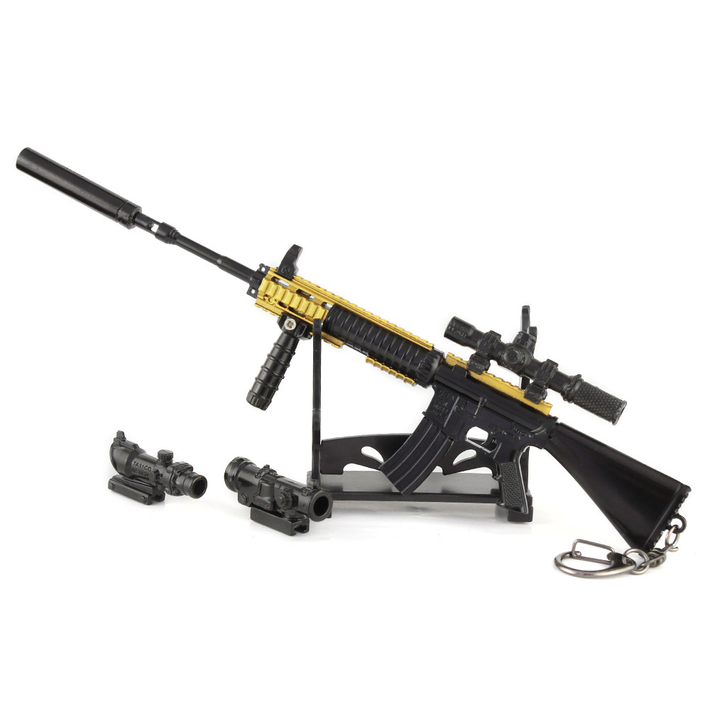 和平-精英mk12狙击步枪珍藏版武器模型可拆卸金属手办