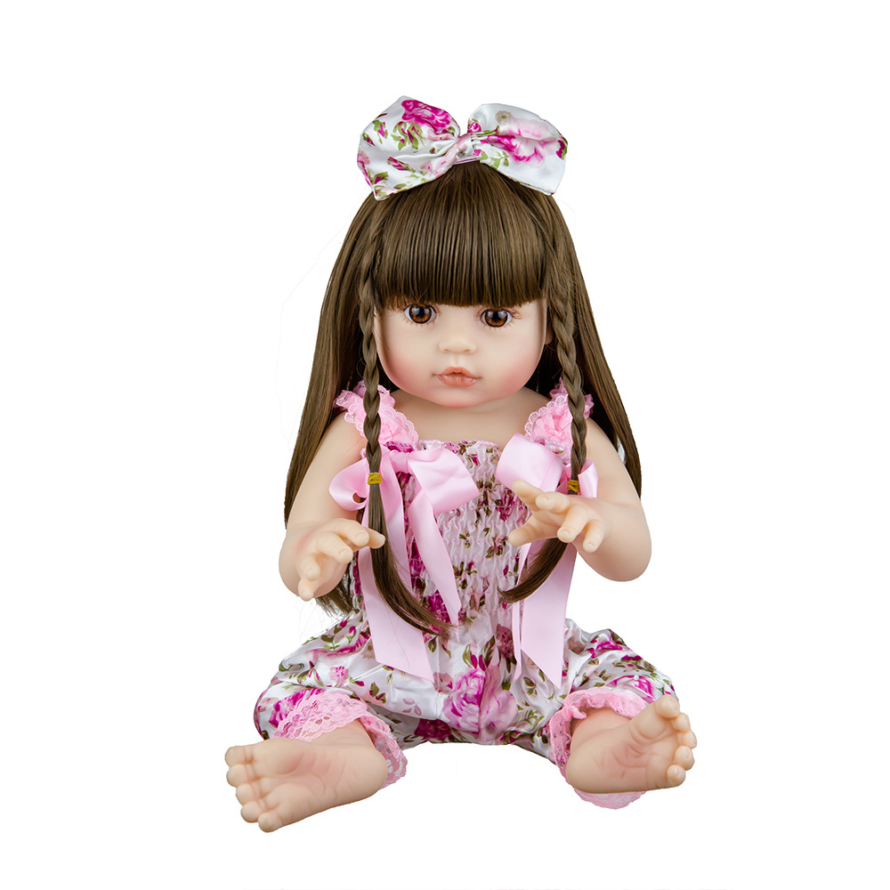 48cm 55cm重生婴儿仿真娃娃 一件代发跨境热卖货源全胶娃娃22"