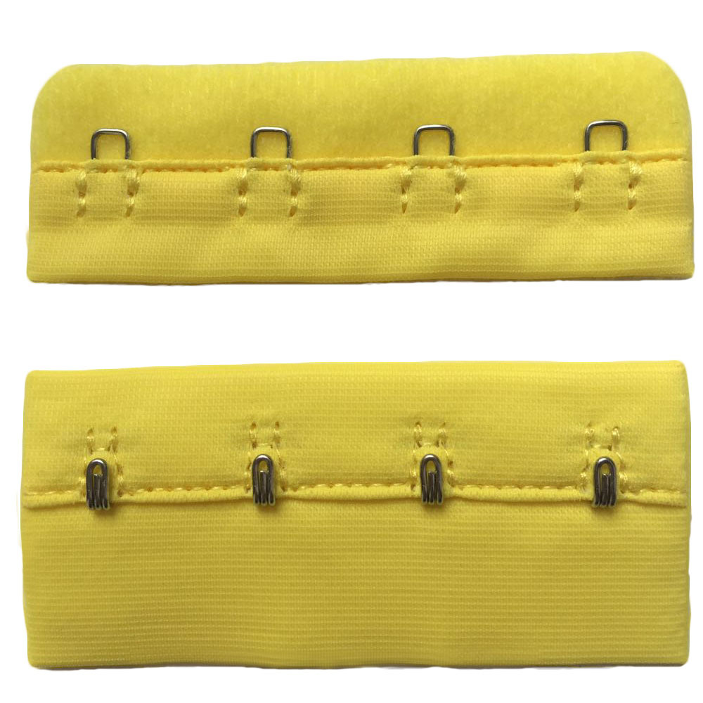 工厂直供 内衣配件 一排四扣 尼龙毛底文胸辅料背扣