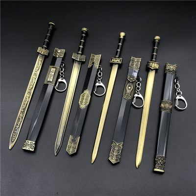 中国古代汉剑 秦始皇剑 越王剑 如意剑 四大帝王名剑模型合金挂件