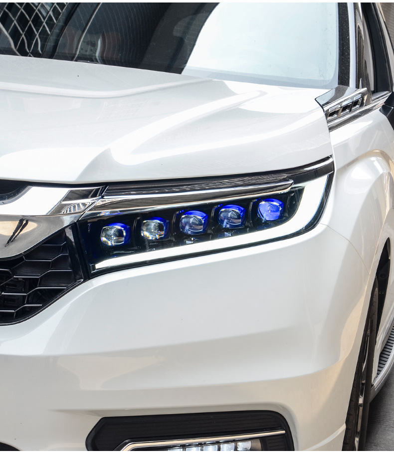 适用于本田冠道大灯总成改装17-19款冠道水晶透镜矩阵led大灯总成